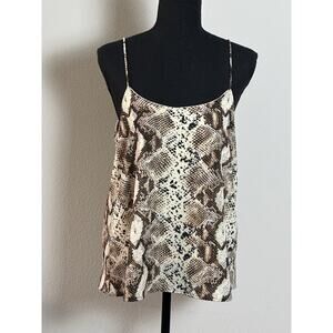 Altar'd State Women's Spaghetti Strap Scoop Neck Snakeskin Cami Tank Top Size S‎